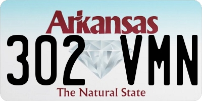 AR license plate 302VMN