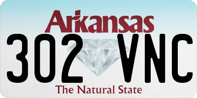 AR license plate 302VNC