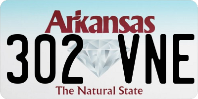 AR license plate 302VNE