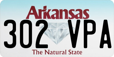 AR license plate 302VPA