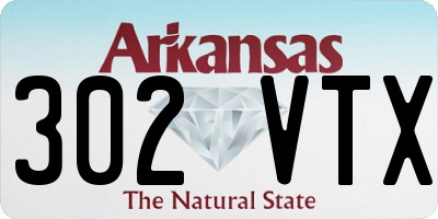 AR license plate 302VTX