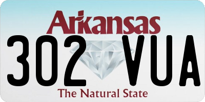 AR license plate 302VUA