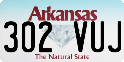 AR license plate 302VUJ