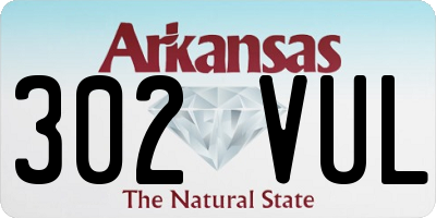 AR license plate 302VUL