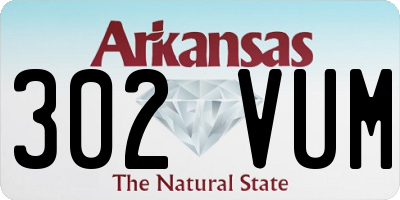 AR license plate 302VUM
