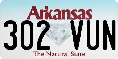 AR license plate 302VUN