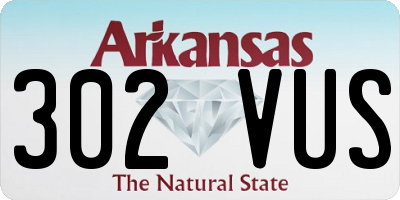 AR license plate 302VUS