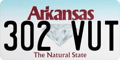 AR license plate 302VUT