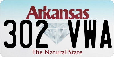 AR license plate 302VWA