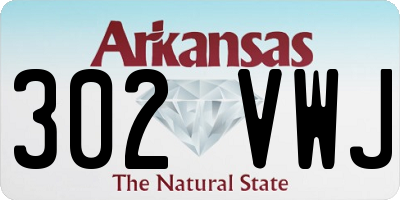 AR license plate 302VWJ