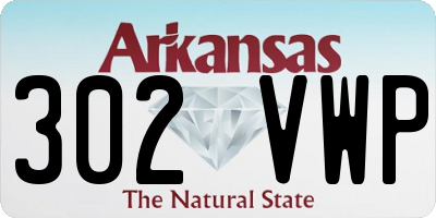 AR license plate 302VWP