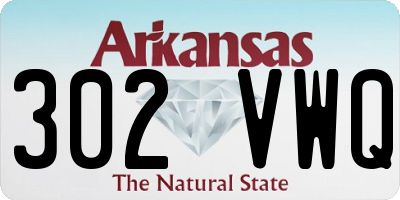 AR license plate 302VWQ