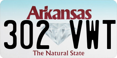 AR license plate 302VWT