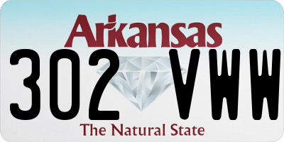 AR license plate 302VWW