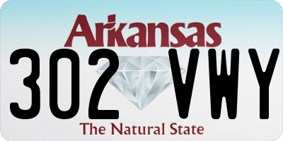 AR license plate 302VWY