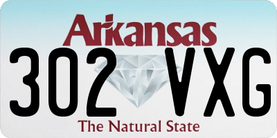 AR license plate 302VXG