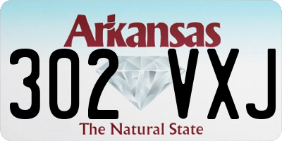AR license plate 302VXJ