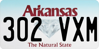 AR license plate 302VXM