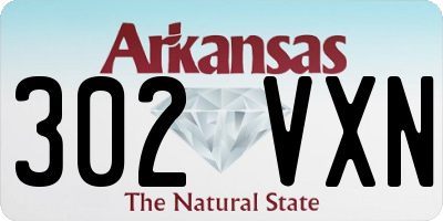 AR license plate 302VXN