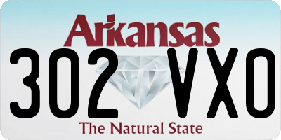 AR license plate 302VXO