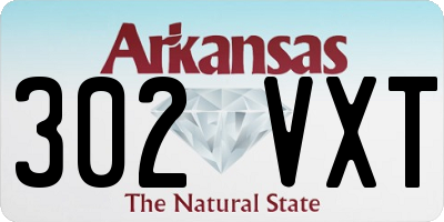 AR license plate 302VXT
