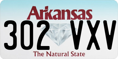 AR license plate 302VXV
