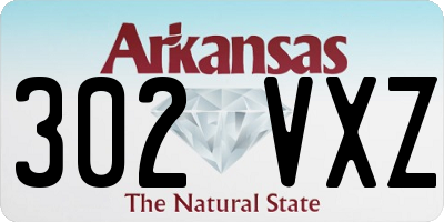 AR license plate 302VXZ