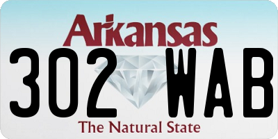 AR license plate 302WAB