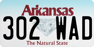 AR license plate 302WAD