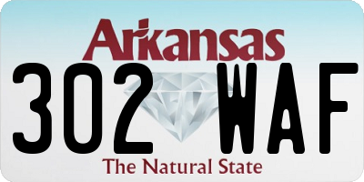 AR license plate 302WAF
