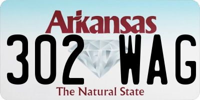AR license plate 302WAG