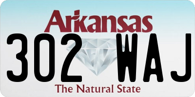 AR license plate 302WAJ