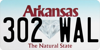 AR license plate 302WAL