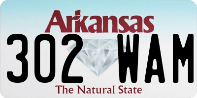AR license plate 302WAM