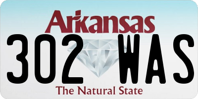AR license plate 302WAS