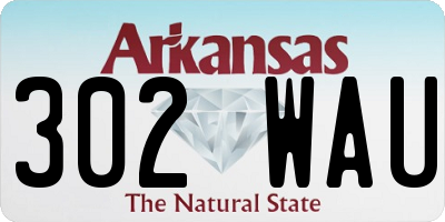AR license plate 302WAU
