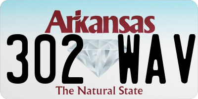 AR license plate 302WAV