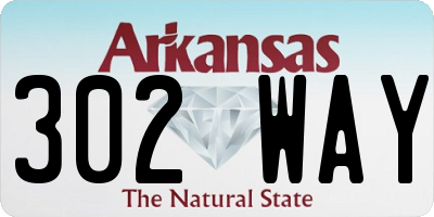 AR license plate 302WAY