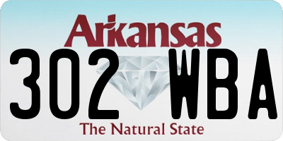 AR license plate 302WBA