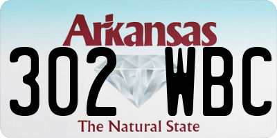 AR license plate 302WBC