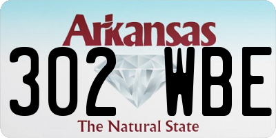 AR license plate 302WBE