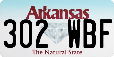 AR license plate 302WBF