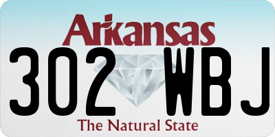 AR license plate 302WBJ