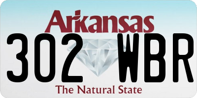 AR license plate 302WBR