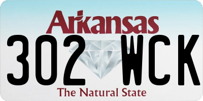 AR license plate 302WCK