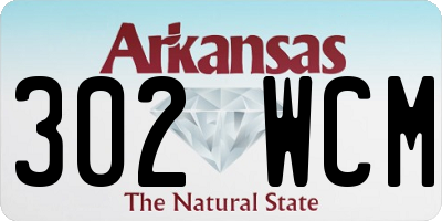 AR license plate 302WCM