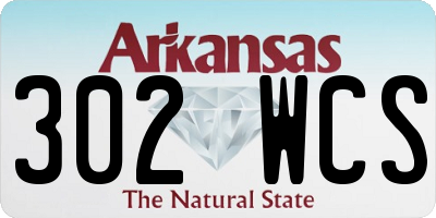 AR license plate 302WCS