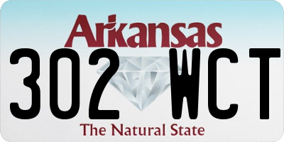 AR license plate 302WCT
