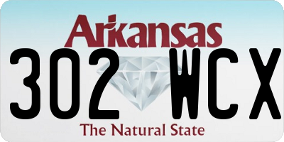 AR license plate 302WCX