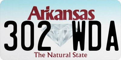 AR license plate 302WDA